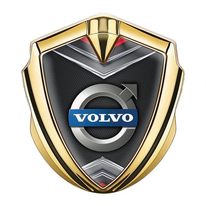 Volvo Emblem Fender Badge Gold Chrome Fragments Classic Edition