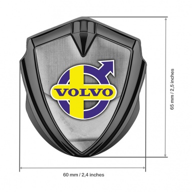 Volvo Emblem Ornament Graphite Gravel Texture Yellow Purple Edition