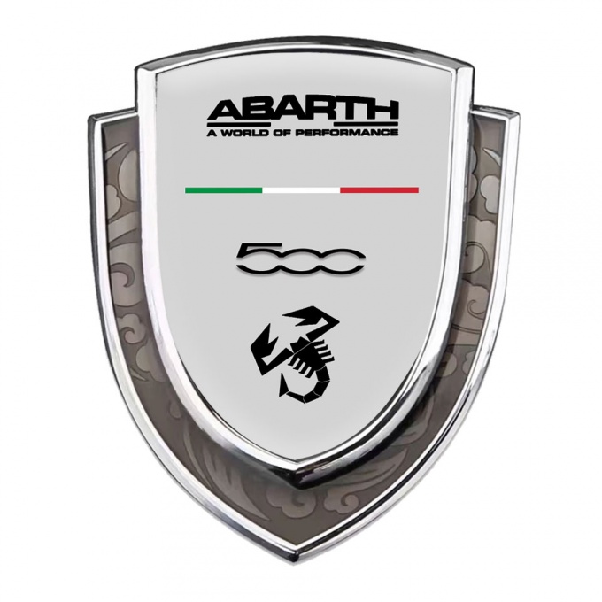 Fiat Abarth Emblem Trunk Badge Silver Grey Base World Of Performance ...