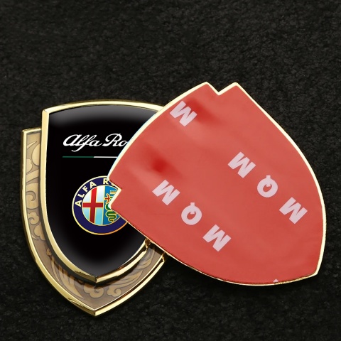 Alfa Romeo Emblem Trunk Badge Gold Black Base Classic Logo Edition