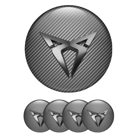 Seat Cupra Stickers for Wheels Center Caps Light Carbon Metallic Edition