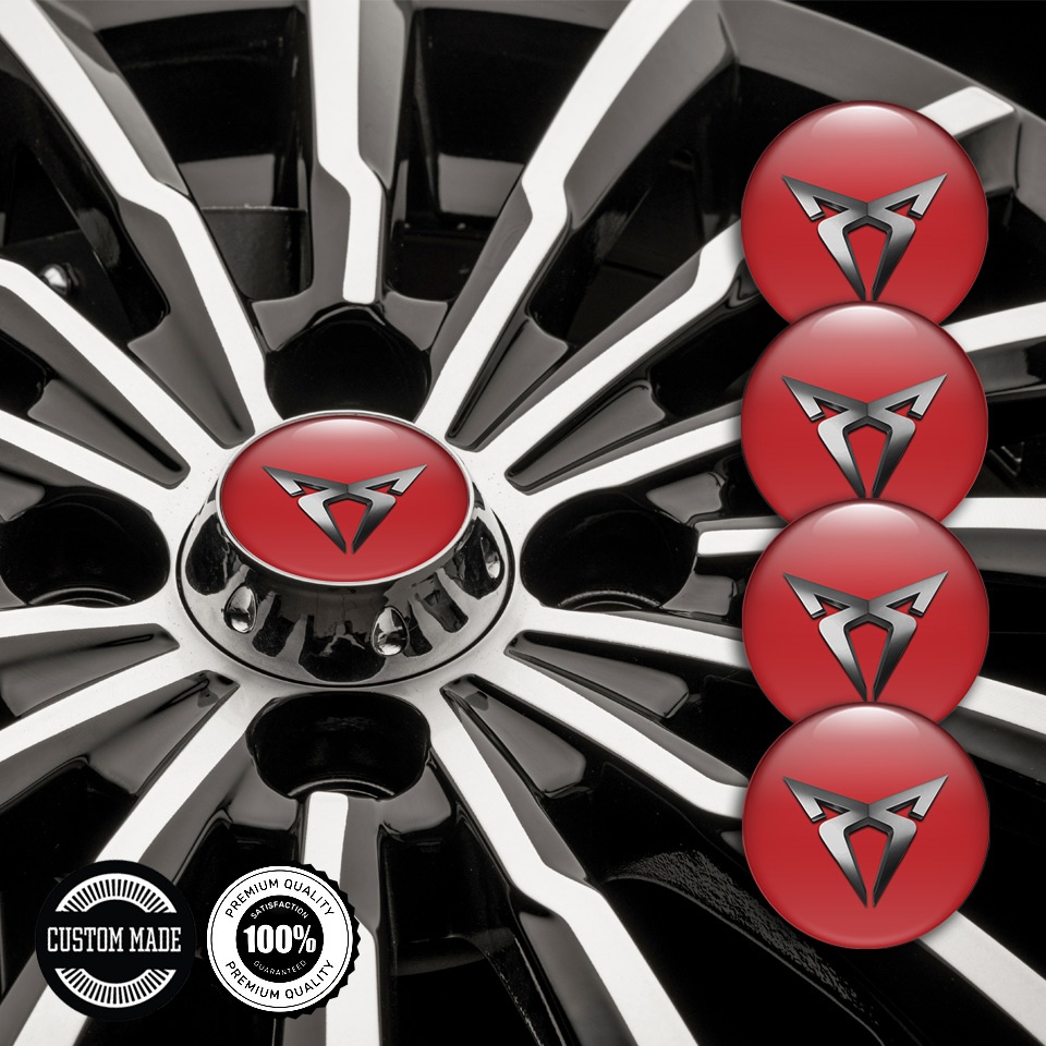 Seat Cupra Emblem for Center Wheel Caps Red Background 3D Edition ...