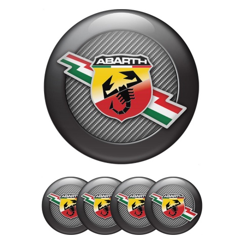 Fiat Abarth Emblem for Center Wheel Caps Light Carbon Graphite Ring