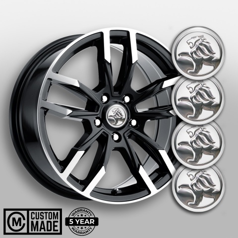 Holden Emblems for Center Wheel Caps White Base Chrome Color Variant