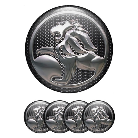 Holden Emblem for Wheel Center Caps Dark Grate Metallic Logo Edition