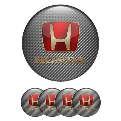 Honda Aufkleber Felgenemblem Silikon Carbon Stil