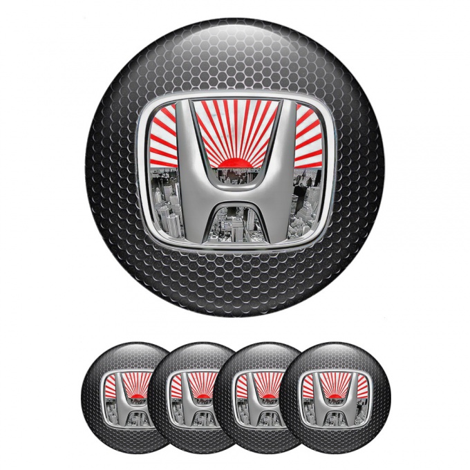 Honda Wheel Emblem for Center Caps Metallic Mesh Tokyo Skyline Edition