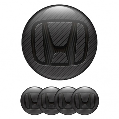 Honda Emblem for Center Wheel Caps Dark Lines Transparent Logo