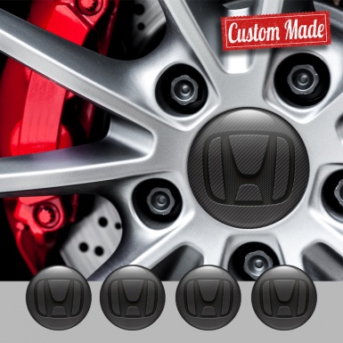 Honda Emblem for Center Wheel Caps Dark Lines Transparent Logo