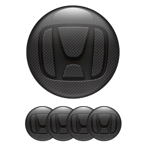 Honda Emblem for Center Wheel Caps Dark Lines Transparent Logo
