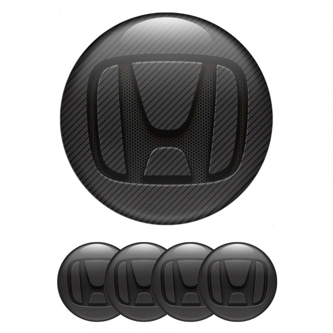 Honda Emblem for Center Wheel Caps Dark Lines Transparent Logo