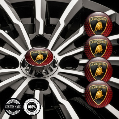 Lamborghini Wheel Emblems for Center Caps Honey Comp Design