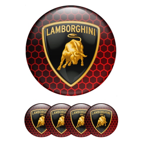 Lamborghini Wheel Emblems for Center Caps Honey Comp Design