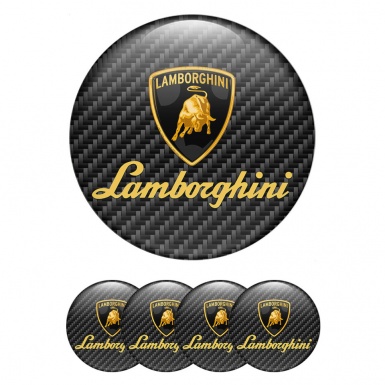 Lamborghini Emblems for Wheel Center Caps Carbon Design