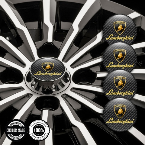 Lamborghini Emblems for Wheel Center Caps Carbon Design