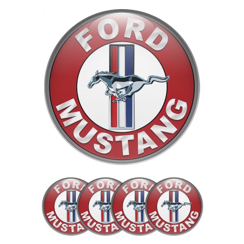 Ford Mustang Emblem for Wheel Center Caps Red Edition