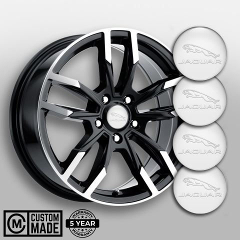Jaguar Emblems for Center Wheel Caps Pearl Base Transparent Logo Design