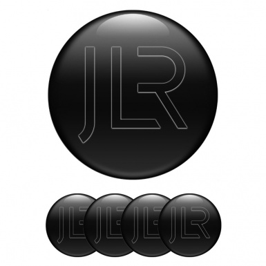 Jaguar JLR Emblems for Center Wheel Caps Black Transparent Logo