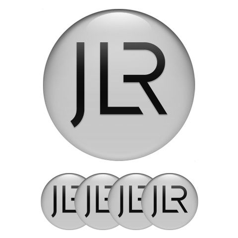 Jaguar JLR Emblem for Wheel Center Caps Grey Base Black Logo