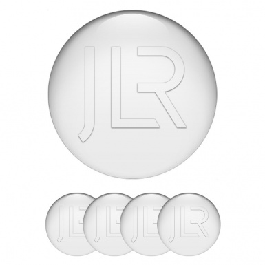 Jaguar JLR Silicone Stickers for Center Wheel Caps Pearl White Logo