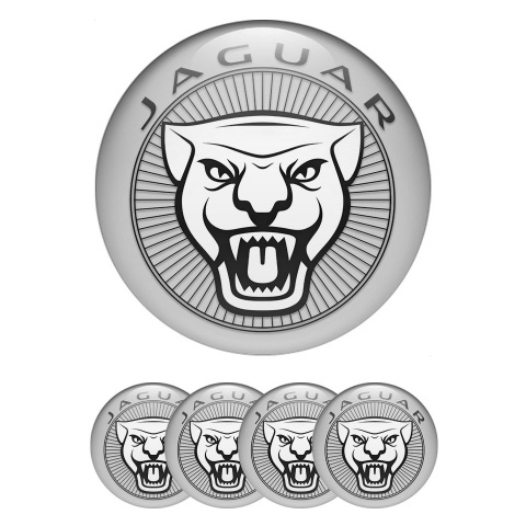 Jaguar Emblems for Center Wheel Caps Grey Vicious Symbol Edition