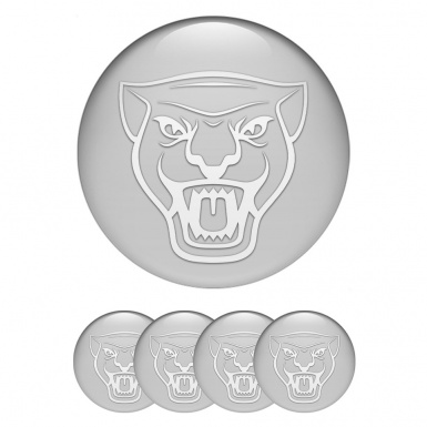 Jaguar Emblem for Wheel Center Caps Grey Base White Vector Design