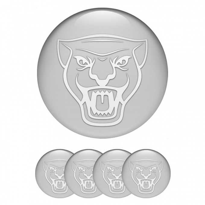 Jaguar Emblem for Wheel Center Caps Grey Base White Vector Design