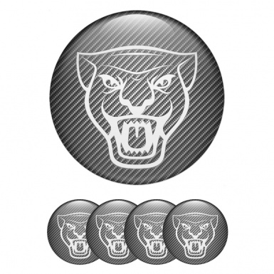 Jaguar Emblems for Center Wheel Caps Light Carbon White Vector Design