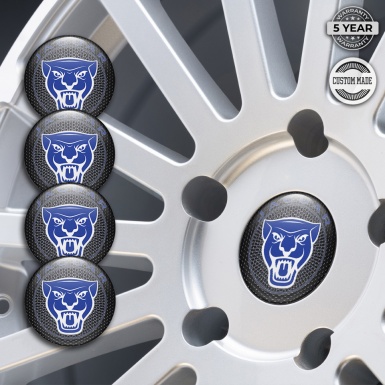 Jaguar Wheel Emblem for Center Caps Dark Grate Blue White Logo