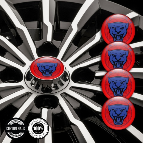 Jaguar Emblem for Center Wheel Caps Red Blue Black Logo Edition