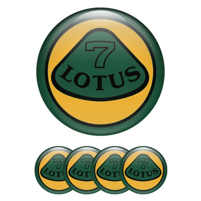 Lotus Radkappen Aufkleber Silikon Schwarz Logo