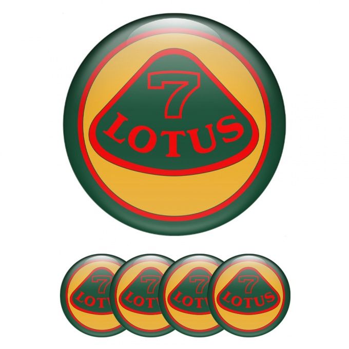 Lotus Wheel Emblem for Center Caps Caps Green Ring Red Logo