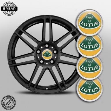 Lotus Silicone Stickers for Center Wheel Caps White Ring Pearl Logo