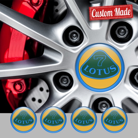 Lotus Emblem for Center Wheel Caps Blue Motif Glacial Logo Design