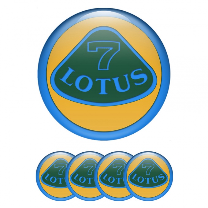 Lotus Emblem for Center Wheel Caps Blue Motif Glacial Logo Design