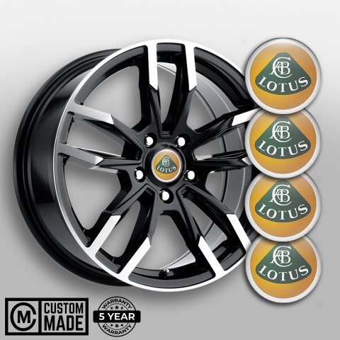 Lotus Center Caps Wheel Emblem White Ring Motif Classic Logo