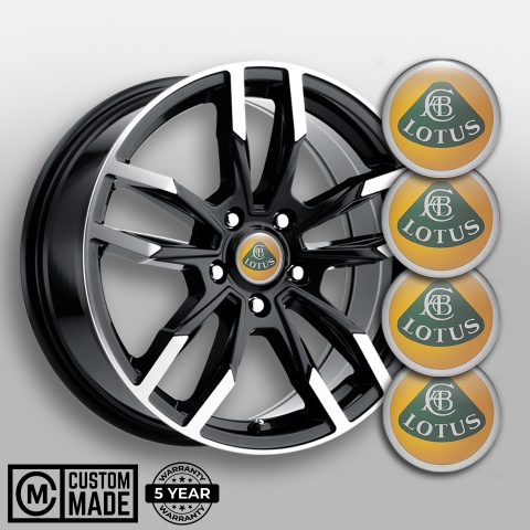 Lotus Wheel Emblem for Center Caps Grey Ring Ashen Logo