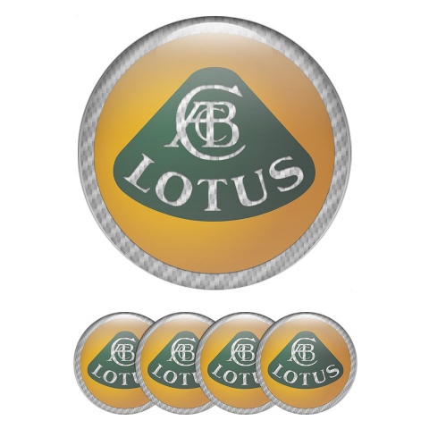 Lotus Emblem for Wheel Center Caps White Carbon Classic Logo