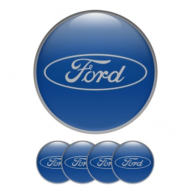 Ford Sticker Wheel Center Hub Cap Blue Line