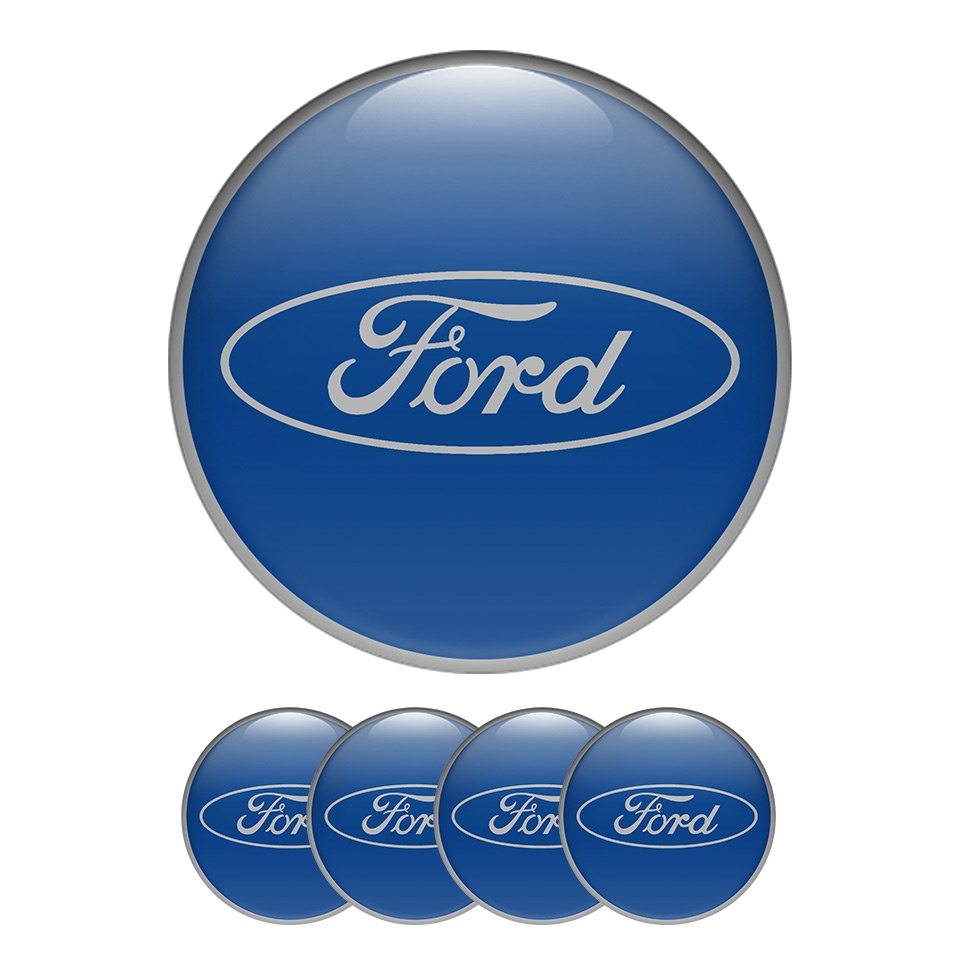 Ford Sticker Wheel Center Hub Cap Blue Line, Wheel Emblems, Stickers