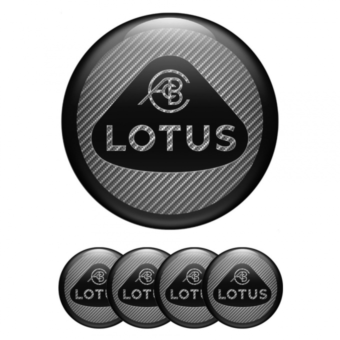 Lotus Center Caps Wheel Emblem Light Carbon Black Ring Edition