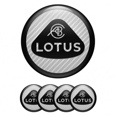 Lotus Wheel Emblem for Center Caps White Carbon Black Ring