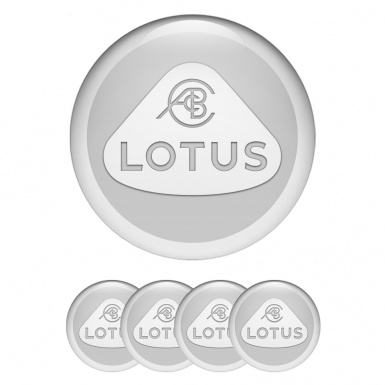 Lotus Emblems for Center Wheel Caps Grey Fill White Ring Design