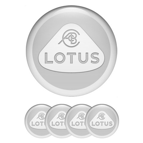 Lotus Emblems for Center Wheel Caps Grey Fill White Ring Design
