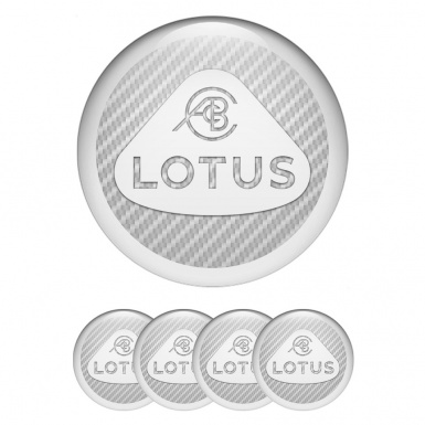 Lotus Center Caps Wheel Emblem White Carbon White Ring Edition