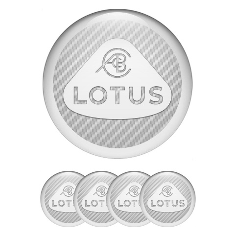 Lotus Center Caps Wheel Emblem White Carbon White Ring Edition
