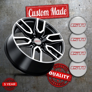 Peugeot Emblem for Center Wheel Caps Grey Base GTI Contour Edition