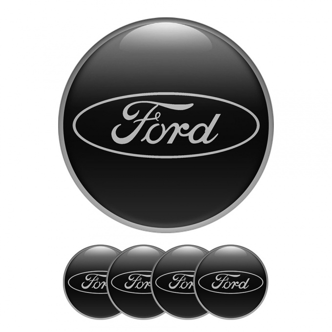 Ford Wheel Center Cap Domed Stickers Dark King  Focus