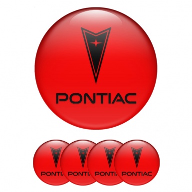 Pontiac Emblem for Center Wheel Caps Crimson Base Classic Logo Edition