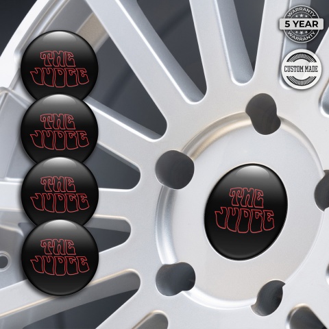 Pontiac Emblem for Center Wheel Caps Black Red Outline Judge Edition